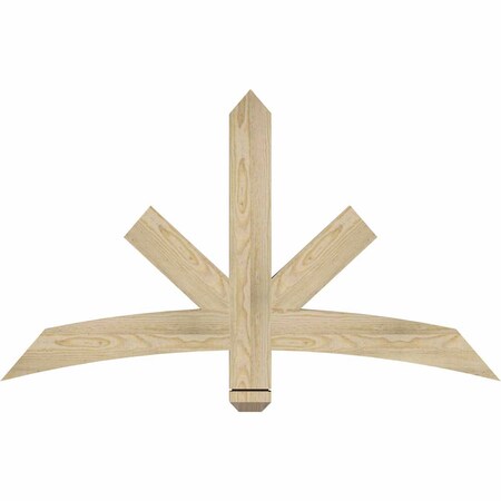 Ekena Millwork Alberta Rough Sawn Timber Gable Bracket, Douglas Fir, 48"W x 28"H x 2"D x 4"F, 14/12 Pitch GBW048X28X0204ALB00RDF